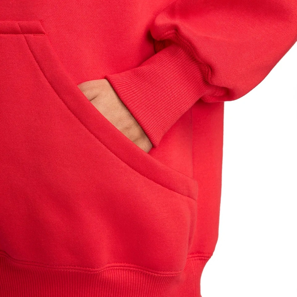 Nike Phoenix Kadın Kırmızı İçi Polarlı Loose Fıt Sweatshirt-sportxoutlet Kırmızı