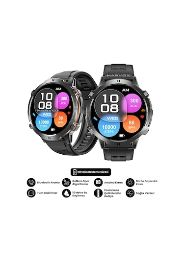 Harvox Watch X2 Pro Akıllı Saat Apple İphone Ve Android Tüm Telefonlara Uyumlu Siyah