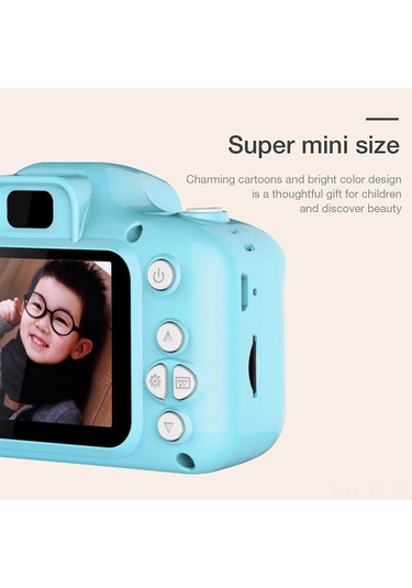 Skycity 3-12 Yaş Çocuklar İçin 2" Lcd 8mp Dijital Fotoğraf Makinesi - Otomatik Odaklı, Şeker Pembe, Hediye İdeal Yeşil