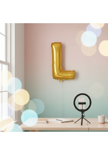 Runaway L Harf Folyo Balon 1m Parti Ve Dekor Çok Renkli