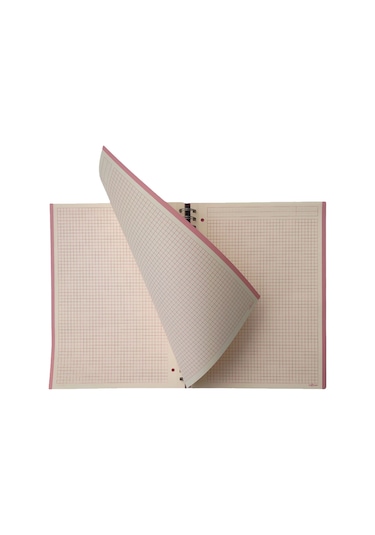 Le Color Lynel Kırmızı 3 Bölümlü Sert Kapak Spiral Kareli Defter