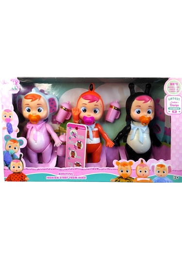 Ethem Oyuncak Lovely Doll Ağlayan Bebekler 3'lü Set 8268b