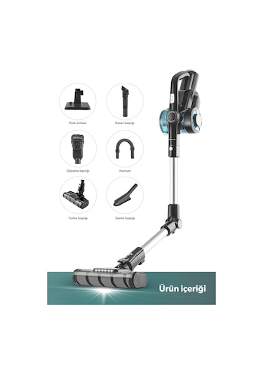 Homend Dustrider 1264H Şarjlı Turbo Başlıklı Dikey Süpürge