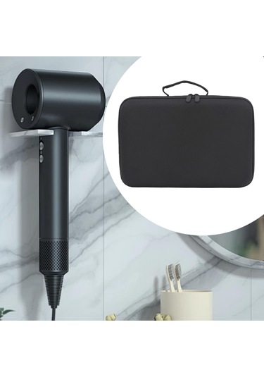 Homyl Saç Kurutma Makinesi Seyahat Çantası Düzenleyici Siyah