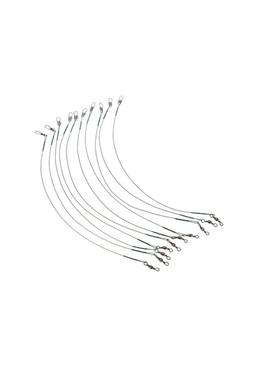 Jeehugo 10'lu Bakır Balık Tutucu Kablosu, Tuzlu Ve Taze Su İçin Uygun, İğne Ve Misina Bağlantısı İle Aşırı Gerilimden Koruma