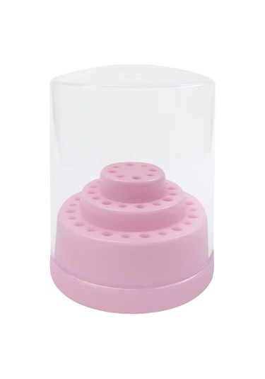 48 Delik Diş Frezi Kutusu Matkap Yerleştirme Kutusu Matkap Durumda Dezenfeksiyon Tutucu Diş Hekimliği Saklama Kutusu Diş Çilek Kutusu 1 Adet Pembe