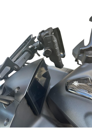 Motosiklet Telefon Tutucu Titreşim Önleyicili Siyah