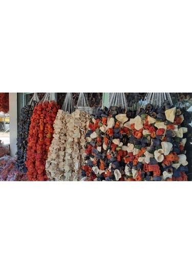 Dolmalık Yeni Mahsülden Kurutulmuş Patlıcan Kabak Tatlı Biber Karışık 1 Dizi 25 Adet