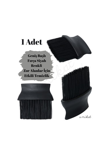 Geniş Başlı Fırça Siyah Renkli Zor Alanlar İçin Etkili Temizlik Toz Alma 1 Adet