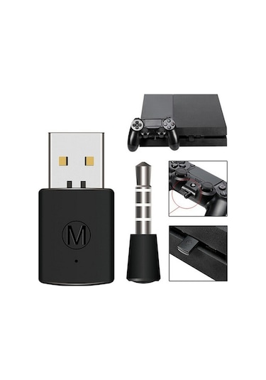 Pazly Ps4 Kablosuz Bluetooth Kulaklık Adaptörü Mikrofonlu, Kolay Kurulum, Taşınabilir