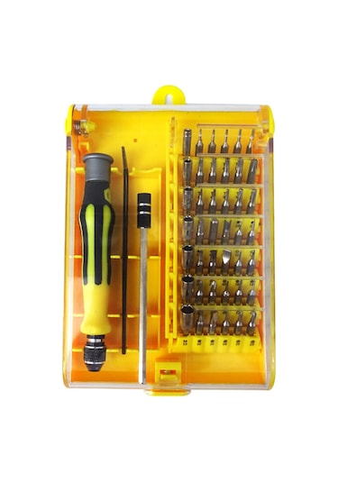 Moveevo 45 Parça Krom Vanadyum Çelik Tornavida Seti - Bilgisayar Telefon Ev Tamiri Çözüm Aracı