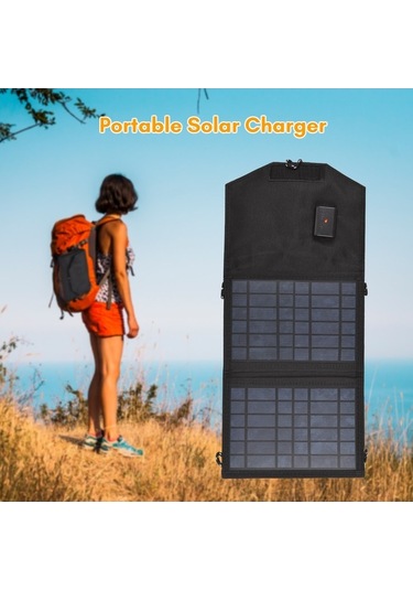Pazly 7w Katlanabilir Taşınabilir Güneş Paneli Yüksek Verimli Usb Bağlantılı Güneş Modülü
