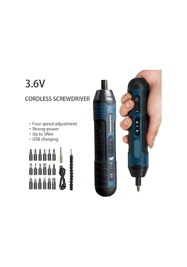 Tcherchi LH13268 3.6 V Lityum Akülü Tornavida Seti