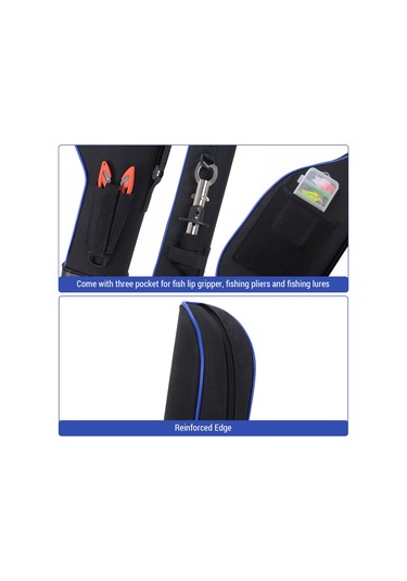 Lixada-Su Geçirmez Olta Çantası 1.3 M Olta Kamışı Koruyucu-Siyah