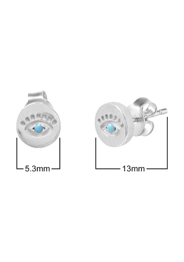 Zirkon Taşlı Pırlanta Montür Gümüş Altın Kaplama Göz Gümüş Küpe