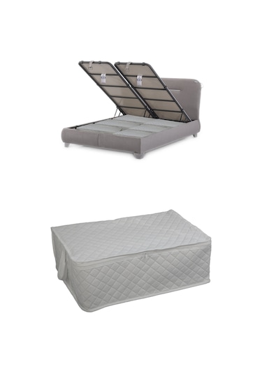 Adarya Home Çekyat Baza Tipi Hurç-Baza Alti Kazak-Yastik-Pike Saklama Hurcu 22 x 40 x 60 Beyaz