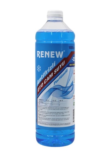 Renew Parfümlü Antifrizli Konsantre Oto Cam Suyu -22 Derece 1 Lt