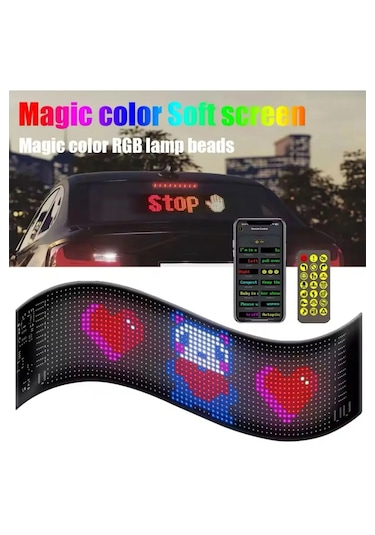 Vtn-24 Led Ekran Panel Cam Yapışan Büyük Boy Araba Yazıs 12cm-59