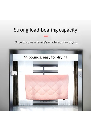 Geri Çekilebilir Çamaşır, Kapalı Açık Elbise Hattı Raf, Ağır Beyaz