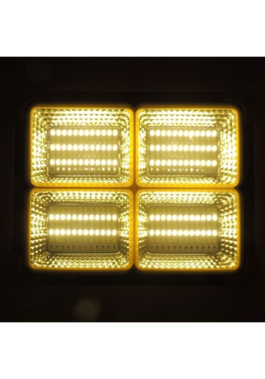 Güneş Enerjili İkaz Lambalı Portatif Led Projektör 100 Watt