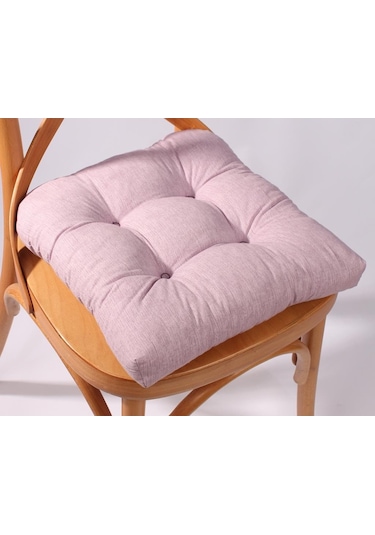 Altınpamuk Altınpamuk Lina Pofidik Lila Sandalye Minderi Özel Dikişli Bağcık