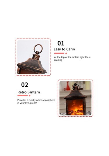 Qingmipy Retro Led Şömine Feneri, Romantik Aydınlatma Ve Parti Dekorasyonu İçin Mükemmel Seçim Diğer