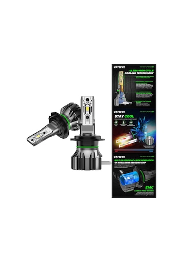 Suntek Araba Far Ampulü 6500k Parça H7 Led Far Dönüşüm Kiti 2 Parça