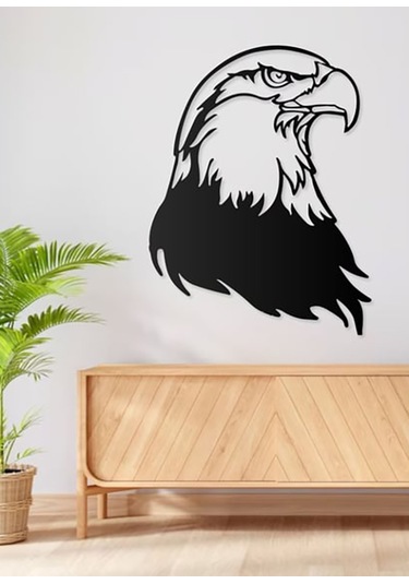 Kara Kartal Figürlü Ahşap Mdf Dekoratif Duvar Tablosu Duvar Dekoru 3mm 21 x 27 CM