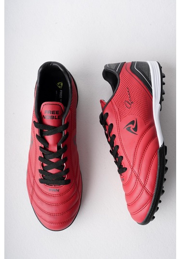 Muggo Peter Unisex Halı Saha Çim Saha Futbol Ayakkabısı Kırmızı