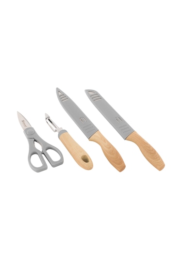 Outwell Chena Knife Set Wpeeler & Scissors Lux Kamp Mutfak Seti Siyah