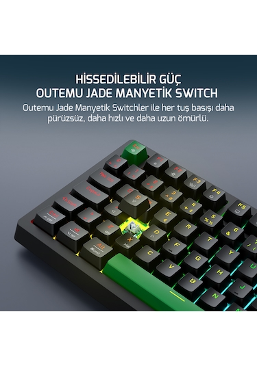 Gamepower Tirus He80 8k Rgb Manyetik Switch Kablolu Gaming Klavye