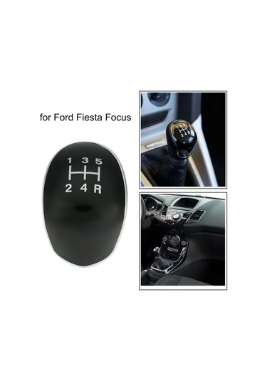 Symbee Ford Fiesta/focus İçin 5 Vitesli Abs Materyal Siyah Vites Kolu Dekoratif Kapak Diğer