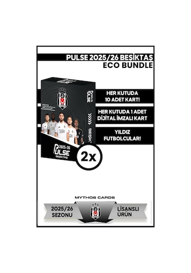 Eco Bundle - Beşiktaş - Pulse Futbolcu Kartları 2025/26 - 2 Paket