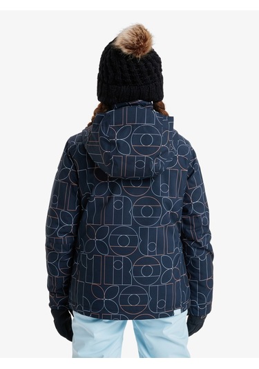 Roxy Jetty Gırl Jk Kız Çocuk Anthracite - Stripe 1 Snowboard Ceketi Ergtj03199-6455 Lacivert
