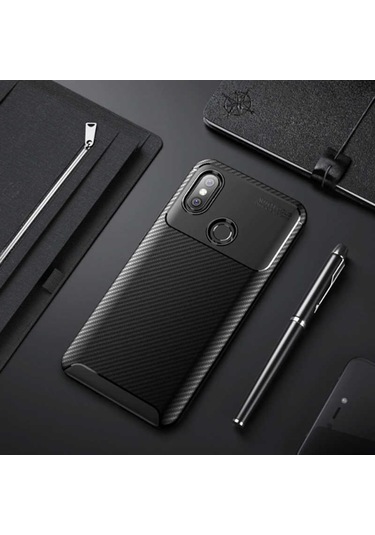 Xiaomi Mi Max 3 Kilif Karbon Silikon Case 389460787