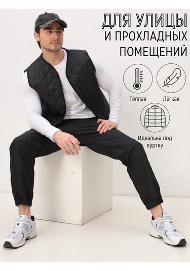 Sf-dominanta Bolonya Kumaştan Üretilmiş İş Ve Sağlık Sektörü İçin Tasarlanmış, İzolasyonlu Ve Kapitone Yeleği. 1960172 Siyah