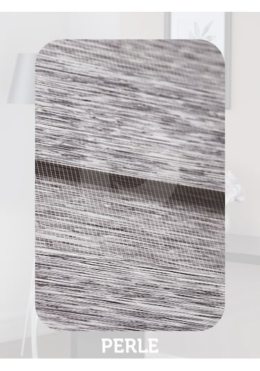 Br Perle Açık Gri Renk Bambu Stor Zebra Perde Yüksek Kalite Alüminyum Kasa Açık Gri