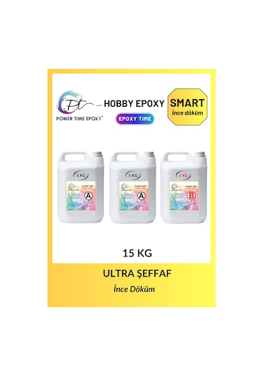 Hobby Epoxy Smart/ Şeffaf Epoksi Reçine Ince Döküm 15 Kg