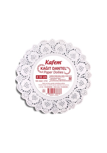 Kafem Dantel Kağıt 32 cm 100 Lü x 5 Paket