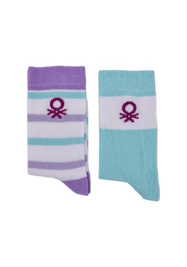 Unıted Colors Of Benetton Erkek Çocuk 2'li Soket Çorap Bnt-g24085 Lila