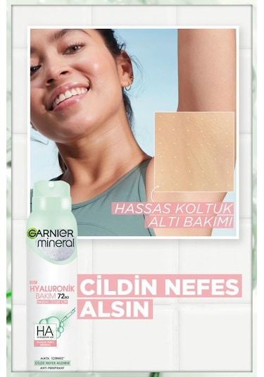 Garnier Mineral Hyaluronik Bakım Sprey Deodorant 150 ML