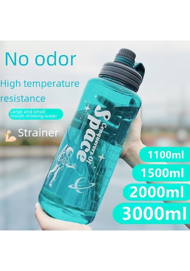 Mufunye 2000ml Starlit Mavi Spor Su Bardağı - Taşınabilir Outdoor Antreman Kamp Hiking Kullanıma Uygun Dayanıklı Plastik Matara Mavi