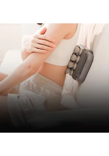 Kenpazar 8 Başlıklı Şarjlı Isıtmalı Masaj Aleti M-58 siyah