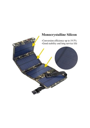 Pazly 20w Usb Katlanabilir Güneş Panelli Şarj Cihazı - İphone/android/ıpad/tabletler İçin Kamp & Açık Hava Şarj Çözümü