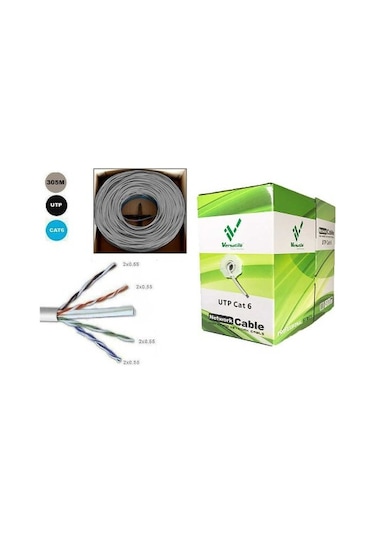 Versatile 305 Metre Cat 6 Kablo İnternet Ethernet Adsl Cat6 Kablo