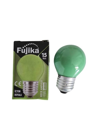 Fujika 15w Yeşil Gece Lambası Top Ampul 15lm E27 220v 7cmx4cm 1 Adet 1 Ad