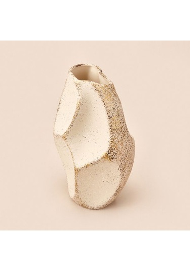 Evidea Deco Urthania Vazo - Bej / Gold - 32 Cm Bej / Altın