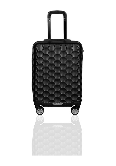 Polo&Sky Petek Model Siyah Renk 2'li Valiz Seti (Kabin+Orta)
