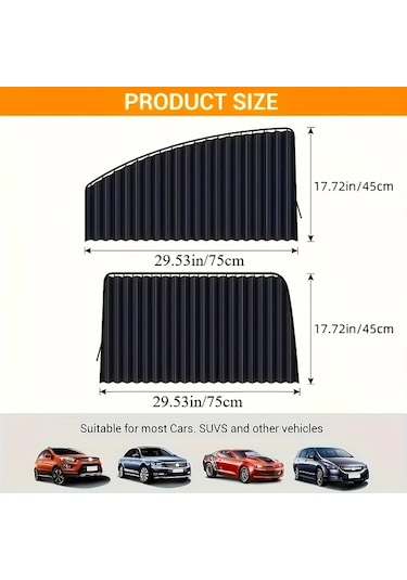 Xuweiwei Front Arka Cam 4 Parça Yükseltilmiş Versiyon Araç Güneşlik Perdesi