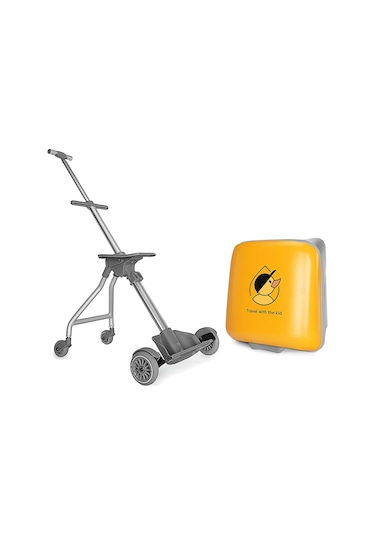 Çocuk Seyahat Valizi, Oturaklı, 35l Kabin Boyu, Renkli Ve Eğlenceli, Tucklebery Kids Sarı Sarı